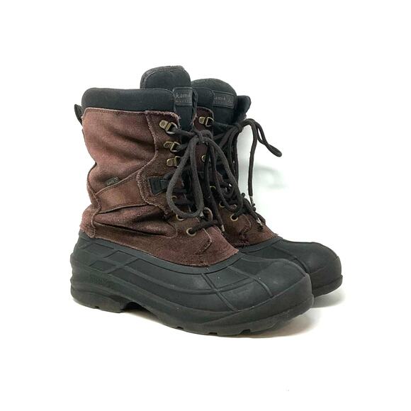 Kamik Nationplus Men’s Size 9 Waterproof Insulated Snow Rain Boots Brown - Picture 10 of 10